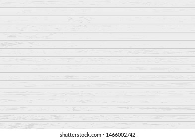 White wood plank texture vector background.