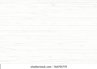 White Wood Plank Texture Vector Background