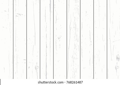 White wood plank texture vector background