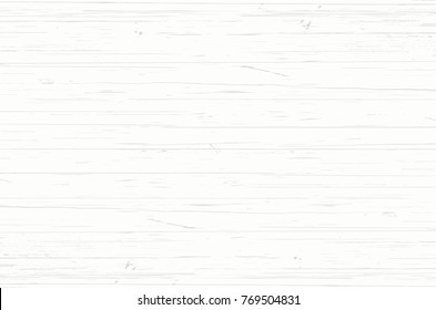 White Wood Plank Texture Vector Background