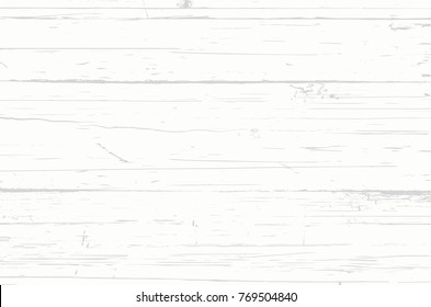 White Wood Plank Texture Vector Background