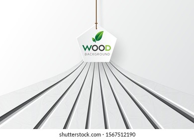 White wood texture for background. Vector illustration.