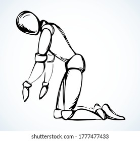 White wood tie hang arm tired sad sorry guilt male model guide master dictator. Politic theater activ bend plead job leader boss direct artist game sign icon sketch black art cartoon line vector style