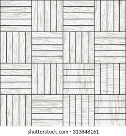 White wood tile texture background - Vector