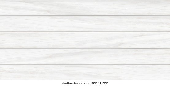 White wooden background, wood table, tabletop texture top view with horizontal planks, kitchen countertop timber surface. Dining desk, wall, floor or board realistic 3d vector illustration, mock up