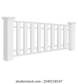 White wooden fence interior decoration