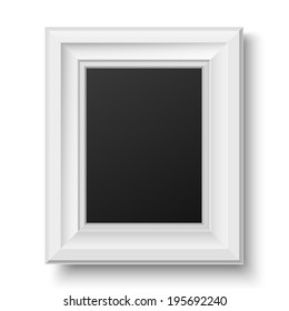 White wooden frame for picture or text