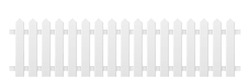 White Wooden Long Fence On White Background With Parallel Plank New. Vector Illustration