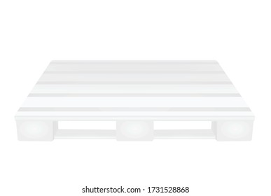 White wooden pallet. vector illustration