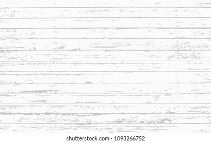 White wooden planks, table floor surface. Wooden board texture. Vector illustration.