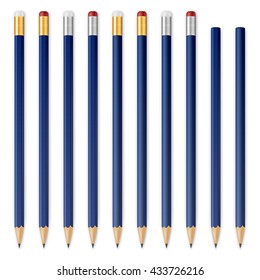 White wooden sharp pencils
