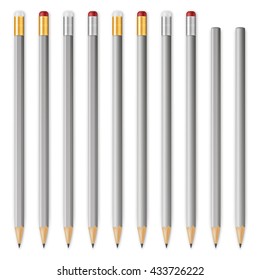 White wooden sharp pencils