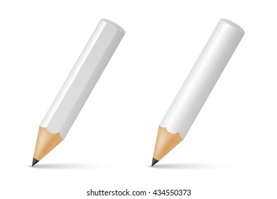 White wooden sharp pencils