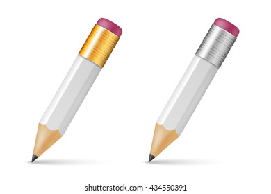 White wooden sharp pencils