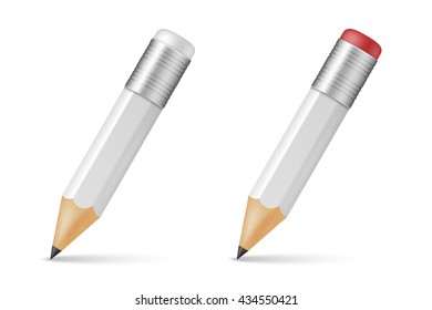 White wooden sharp pencils