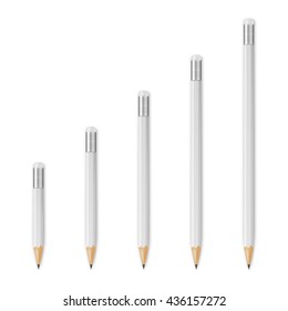 White wooden sharp pencils