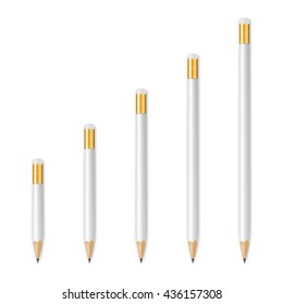 White wooden sharp pencils