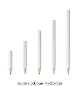 White wooden sharp pencils