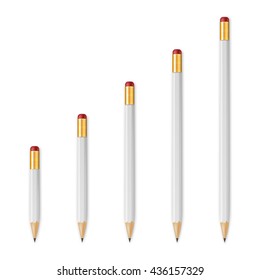 White wooden sharp pencils