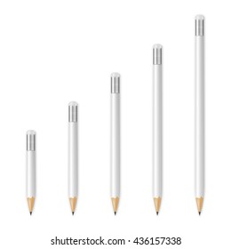 White wooden sharp pencils