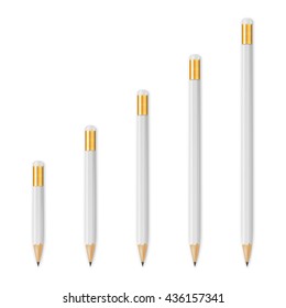 White wooden sharp pencils