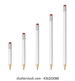 White wooden sharp pencils