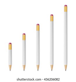 White wooden sharp pencils