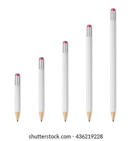 White wooden sharp pencils