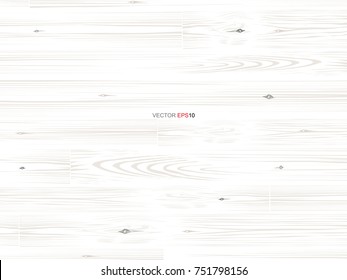 White wooden texture for background. Vector illustration.