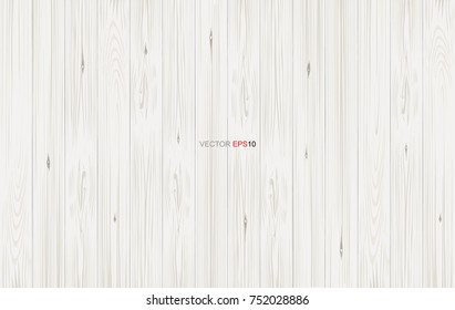 White wooden texture for background. Vector illustration.