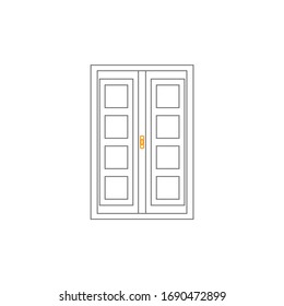 white wooden window white background