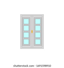 white wooden window white background