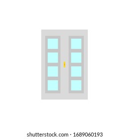 white wooden windows on white background