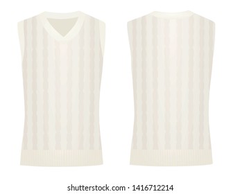 White woolen pullover. vector illustration