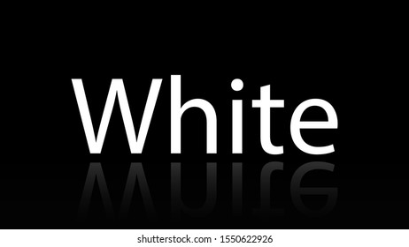White word vector design. White word isolated