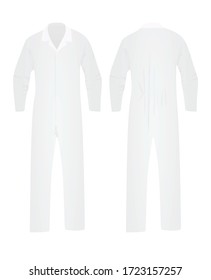 White working uniform. vector illustration
