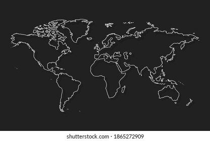 Maps Earths World Map Vector Illustration Stock Vector (Royalty Free ...