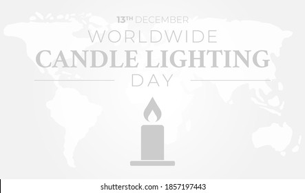 White Worldwide Candle Lighting Day Background Banner