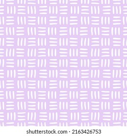 White woven design seamless pattern with purple background.