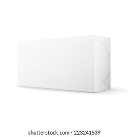 White wrap box package