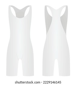 White wrestling uniform. vector illustration