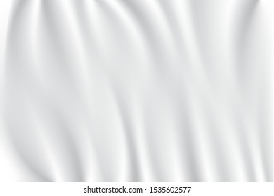 White wrinkle fabric background, abstract vector