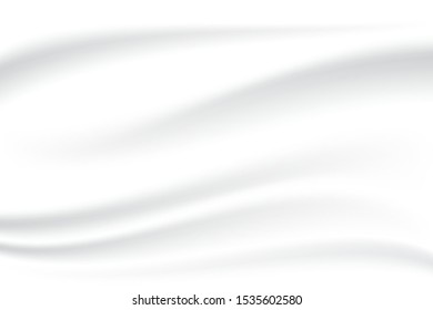 White wrinkle fabric background, abstract vector
