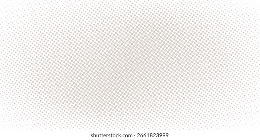 Textura de papel enrugado branco. Fundo de mangá pixelizado em meio-tom vetorial. Cor neutra bege claro pontos bg. Fundo urbano desajeitado. Banner duotônico horizontal largo. Modelo de colagem punk amarrotado