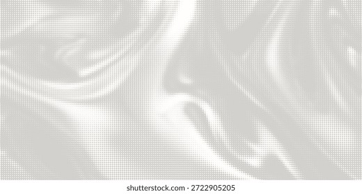 Textura de papel arrugado blanco. Fondo de manga pixelado de semitono de Vector. Puntos de color beige claro neutro bg. Telón de fondo urbano grunge. Amplio Anuncio duotono Horizontal. Plantilla de collage punk arrugado	