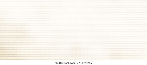 Textura de papel arrugado blanco. Fondo de manga pixelado de semitono de Vector. Puntos de color beige claro neutro bg. Fondo urbano sucio. Amplio Anuncio de duotono Horizontal. 