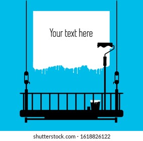 White writing space on yellow background.