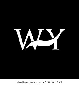 White WY Swoosh Logo Vector