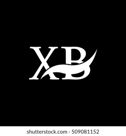 White XB Swoosh Logo Vector