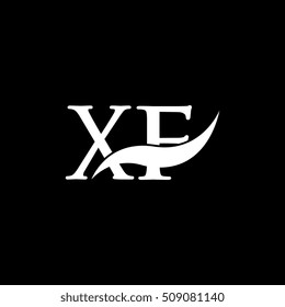 White XF Swoosh Logo Vector
